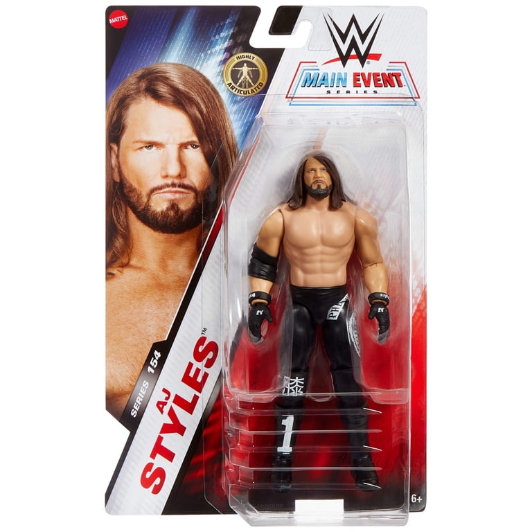 WWE AJ Styles Action Figure, Main Event Series #154 6-inch