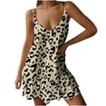 thumbnail image 2 of Fankiway Robe Mode Femme Sexy Col en V Imprimé Bretelles Lâches Dos Nu Manches Robes de Plage Grande Taille, 2 of 5
