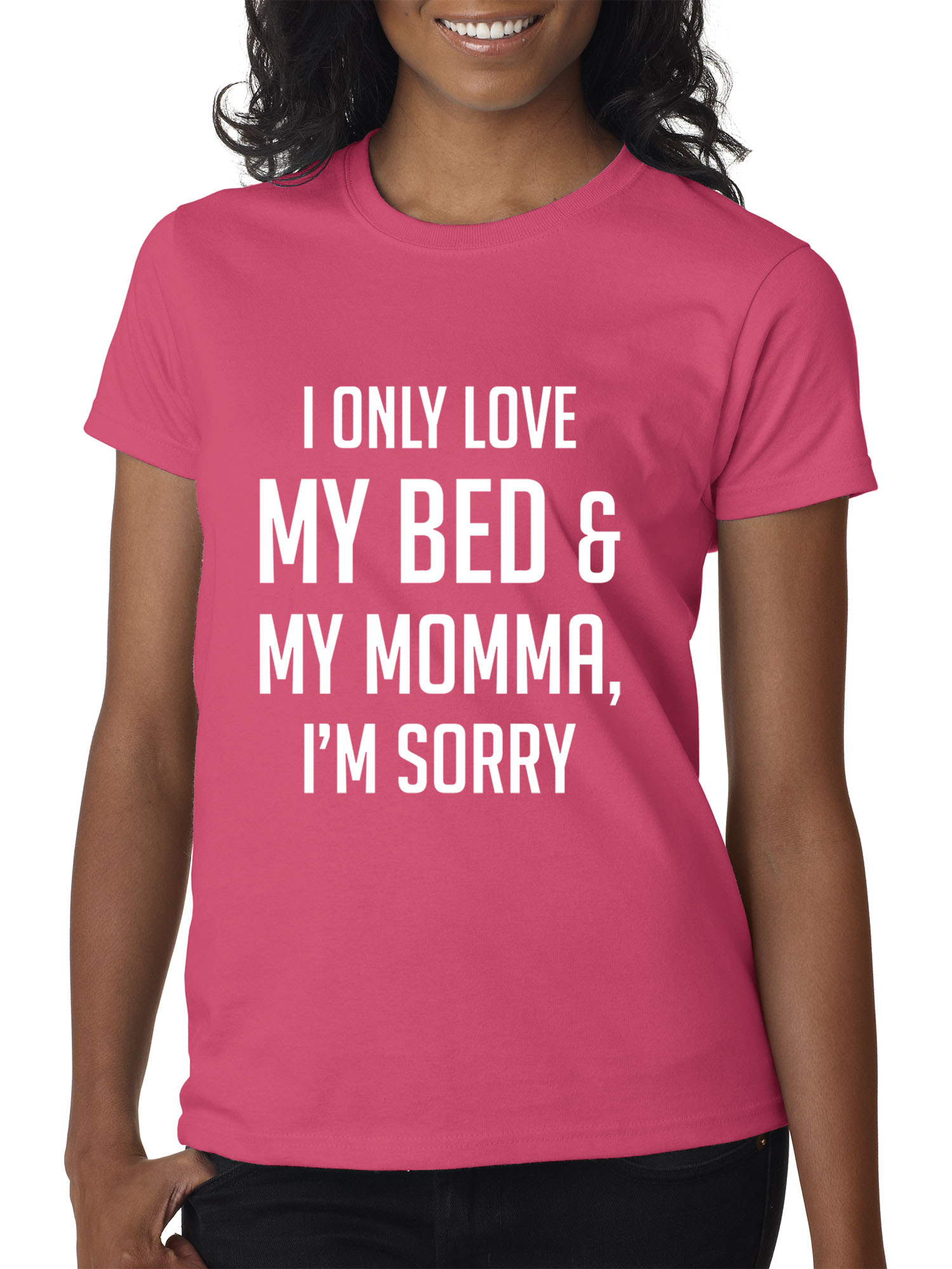 New Way 962 Youth T-Shirt I Only Love My Bed And My Momma I/'m Sorry