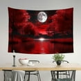 thumbnail image 3 of RKSupls Artistic Red Night Trees and Moon Tapestry,Home Tapestry Suitable for Hanging for Decorative Wall Hanging, Decorative Bedroom, Living Room Decoration - 60x40in, 3 of 7