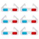 thumbnail image 1 of 30pcs Disposable 3D Glasses 3D Cardboard Eyeglasses Anaglyph Movie 3D Glasses Universal 3D Glasses, 1 of 3