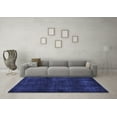 thumbnail image 3 of Ahgly Company Machine Washable Indoor Rectangle Abstract Blue Modern Area Rugs, 7' x 9', 3 of 4