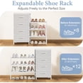 thumbnail image 5 of Expandable Closet Organizers and Storage, 4 Drawer Dresser, White Fabric Storage Dresser, Clothes Shelves for Kids, Purse Organizer Small Shoe Rack for Closet Bedroom, 5 of 18
