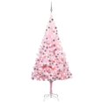 thumbnail image 1 of vidaXL Artificial Pre-lit Christmas Tree with Ball Set Pink 240 cm PVC, 1 of 5