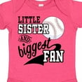 thumbnail image 4 of Inktastic Little Sister and Biggest Baseball Fan Girls Baby Bodysuit, 4 of 5
