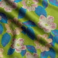 thumbnail image 1 of Soimoi Floral Print,Cotton Cambric, Quilting Fabric Sold by The Yard 42 Inch Wide, Medium Weight Cotton Fabric, SewingSupplies,Pear Green, 1 of 5