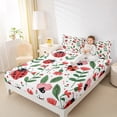 thumbnail image 4 of Castle Fairy Cartoon Ladybird Bed Sheets,Chic Floral Flowers King Sheets, 4 of 7