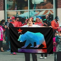 California State Bear (Fractal Colors) Banner Breeze Flag Outdoor Flags Home Flag Garden Flag 3 'X 5' Ft