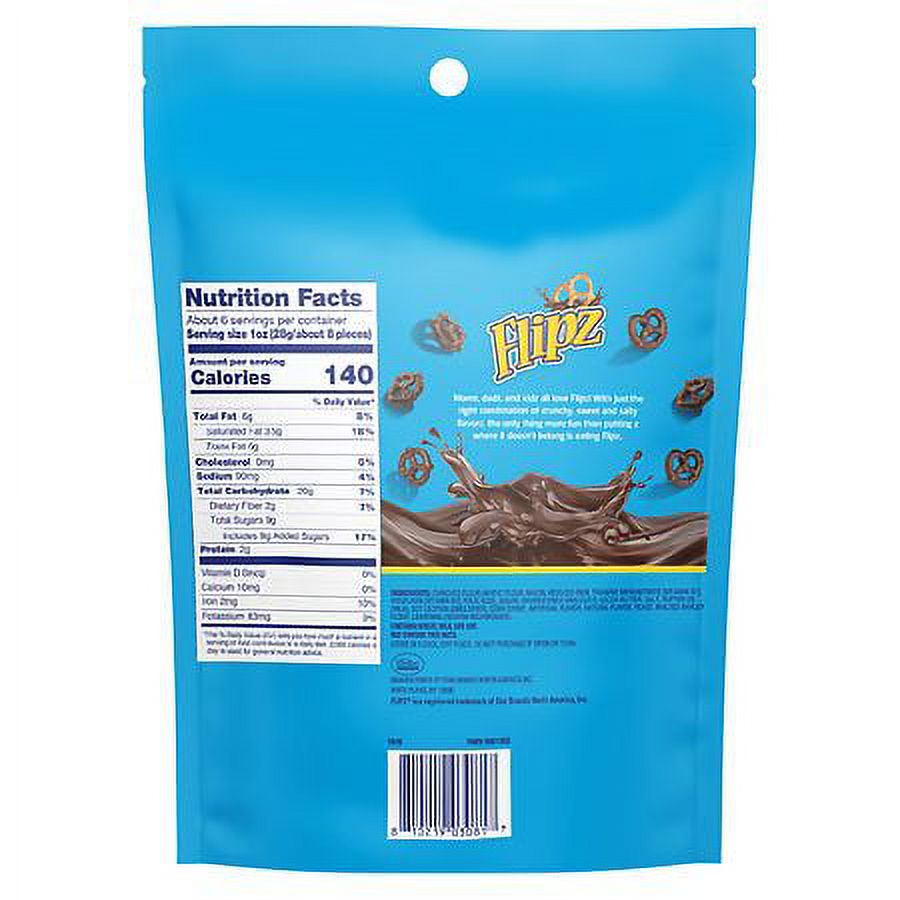 Flipz Dark Chocolate Covered Pretzels 6.5 oz - Walmart.com