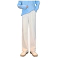 thumbnail image 1 of Bigersell Women Relaxed Fit Straight Leg Pant Full Length Womens Fashion Winter Warm Solid Casual Corduroy Elastic Waist Long Pants Stretch Ripped Skinny Overall Jeans, 1 of 8