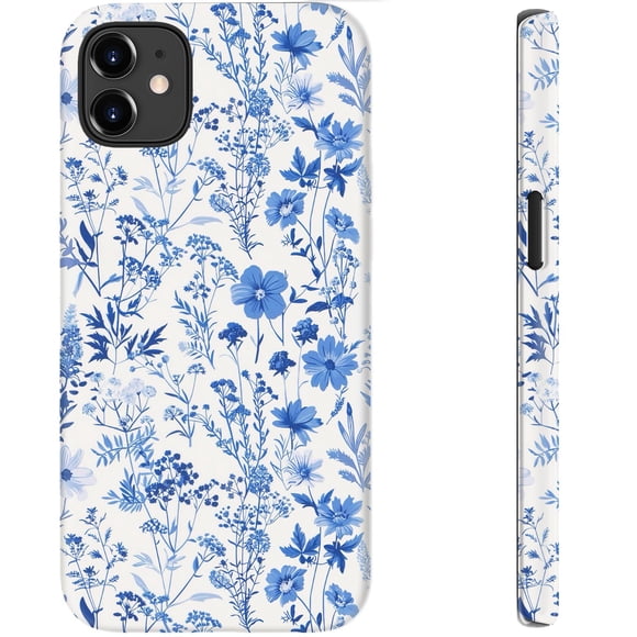 Funda para iPhone 12 Mini Blue Wildflower con MagSafe de bemal