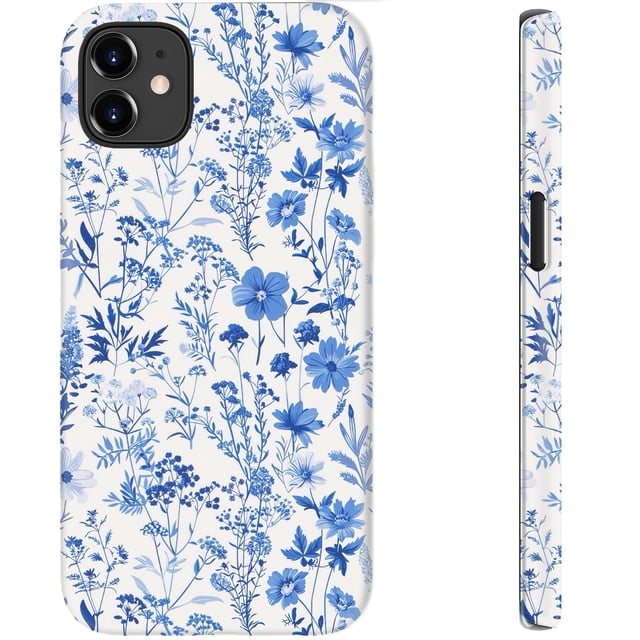 Funda para iPhone 12 Mini Blue Wildflower con MagSafe de bemal