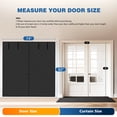 thumbnail image 6 of ROMUCHE Magnetic Thermal Door Cover For Winter, Fits 72'' X 80'' Door(Curtain Size 74'' X 82''), Insulated Door Curtain Keep Warm Winter&Cool Summer(Black), 6 of 7