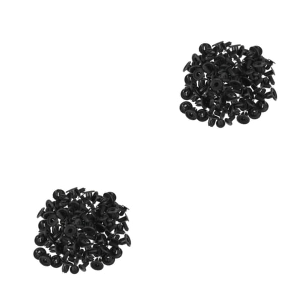 Riwesomey Negro Durable y remaches para automóviles - Sujetador confiable Clip de empuje Panel de ajuste de puerta Clips de sujeción Clips para Paquete 1 (100PCS) 2piezas