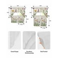 thumbnail image 6 of Spring Summer Flowers Swag Valance and Tier Curtains 24'' Length Set, Farmhouse Floral Botanical Rustic Light Filtering Kitchen Curtains, Tier Curtain Valances for Bathroom/Living Room/Bedroom/Café, 6 of 6