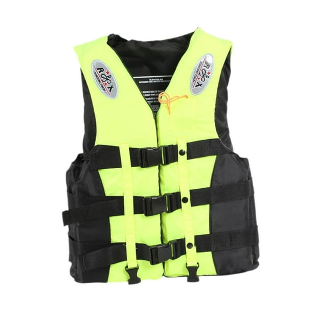 Chaleco Ajustable Para Natación, Para Pesca, Wakeboard, Deriva, Talla L, Amarillo Fluorescente