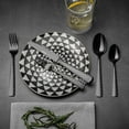 thumbnail image 2 of Thyme & Table 20-Piece Stainless Steel Black Medallion Flatware Set, Luxe Collection, 2 of 3