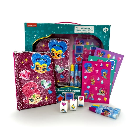 Shimmer and Shine Shimmer and Shine Diary Gift Set - Sequin Diary, Markers, Stickers, Stamp and Ink Pad