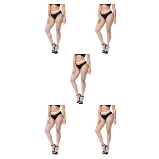 Maytalsory Trendy Fishnet Stockings Fit For All Body Shapes Enhancing Leg Curve Non-toxic Nylon Tights 5Set
