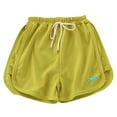 thumbnail image 5 of Gubotare Girls Shorts Girls Summer Casual Shorts Stretch Mid to High Rise Waist Shorts (Green,Size 2-3 Years), 5 of 5