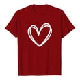 thumbnail image 5 of POTETI Valentines Day Shirts Womens Blouse for Women Plus Size,Lady Valentine Gifts for Girlfriend Short Sleeve Red T-shirts Crew Neck Casual Heart Print Tops, 5 of 5