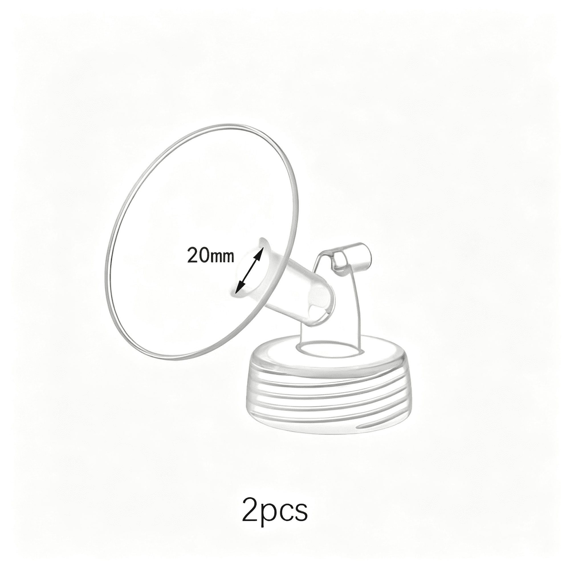 XIRQI Wide Neck Pump Part for S1/S2 Pumps; Incl Wide Mouth Flange; Not Original Flange; Replaces Shield (20 mm Two Flanges), Comfortable 20mm flange insert