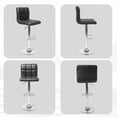 thumbnail image 3 of Roundhill Swivel Elegant PU Leather Modern Adjustable Hydraulic Barstools, Multiple Colors Available, 3 of 6