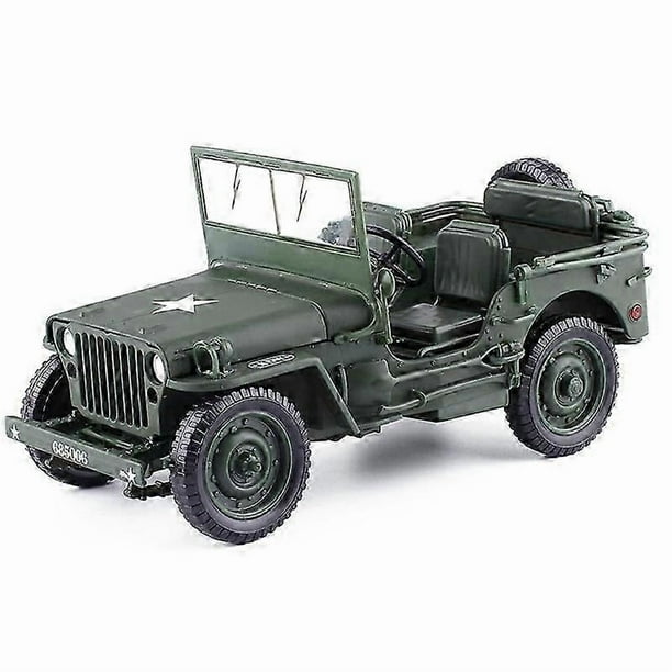 1:18 Model Old World War II Willys Vehicles Alloy Car Model for Kids Toys Gifts