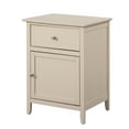 thumbnail image 2 of Cterwk 1 Drawer Nightstand with 1 Door Cabinet, Wood Beside Table for Home, Bedroom, Beige, 2 of 4