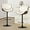 White, variant on Soohow Adjustable Bar Stools Set for 2, Ergonomic Modern Swivel Bar Stools with Back for Kitchen Island, PU Leather Bar Stool with Footrest Mid Century Barstools, Counter Height Bar Stools