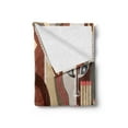 thumbnail image 2 of Music Soft Flannel Fleece Throw Blanket, Abstract Style Fine Arts Themed Composition Shapes Instruments Keyboard and Faces, Cozy Plush for Indoor and Outdoor Use, 50" x 60", Multicolor, by Ambesonne, 2 of 5