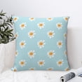 thumbnail image 4 of Pofeuu Daisies Flowers Print Double-sided plush pillowcase Square Throw Pillow Covers Pillows Cover for Living Room Bedroom Sofa Couch Cushion Cover（No pillow core）-12"x12", 4 of 7