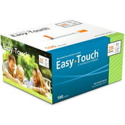 Angle View: EasyTouch Insulin Syringe U-100 29G 1cc 1/2" (12.7mm) Box of 100 (Polybag)