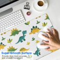 thumbnail image 4 of Long Mouse Pads for Desk,White Dinosaurs Leaves Pattern Desk Mats on Top Of Desks, Desk Mouse Pad Extra Large with 3mm Non-Slip Base and Stitched Edge for Gaming,Office,Work,Home 31.5"x15.7", 4 of 6