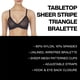 thumbnail image 2 of Bralette Bra DKNY Sheer Stripe Black Small, 2 of 2