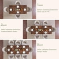 thumbnail image 4 of Joaxswe Dining Table Extendable 63 in-79 in for 4-8, Wood Rectangle with Fluted Base for Dinning Room Kitchen Living Room Farmhouse Walnut, 4 of 8