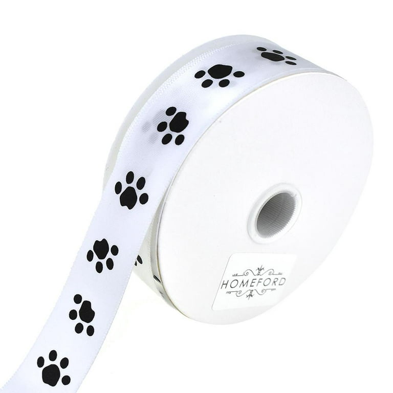 5 Yards Paw Print Ribbon Ribbon, Dog Paw Wrapping Ribbon Paw Print