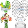 thumbnail image 2 of ITSELFER 4pcs Stainless Steel Mason Jar Lids With Flower Frog Insert For Wide Mouth Jars Floral Arrangement Lid Mason Jar Metal Lid Floral Jar Cover, 2 of 5