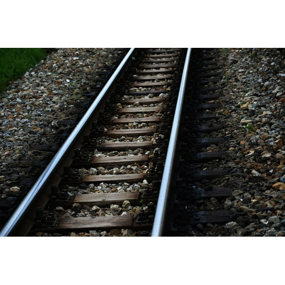 Framed Art For Your Wall Stones Train Tracks Track Railway