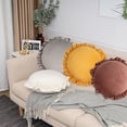 thumbnail image 1 of Cojín decorativo redondo | Cojín suave y de moda | Cojín de acento moderno transpirable y de peluche | Soporte para la espalda | 1 pieza | 45x45cm | Decoración acogedora, 1 of 6