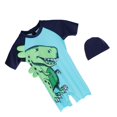 thumbnail image 4 of Traje De Baño Para Niños Traje De Baño De Una Pieza Traje De Baño Con Protector Solar Y Gorro De Baño Dinosaurio 150 Macarena Sombrero de traje de baño para niños, 4 of 8