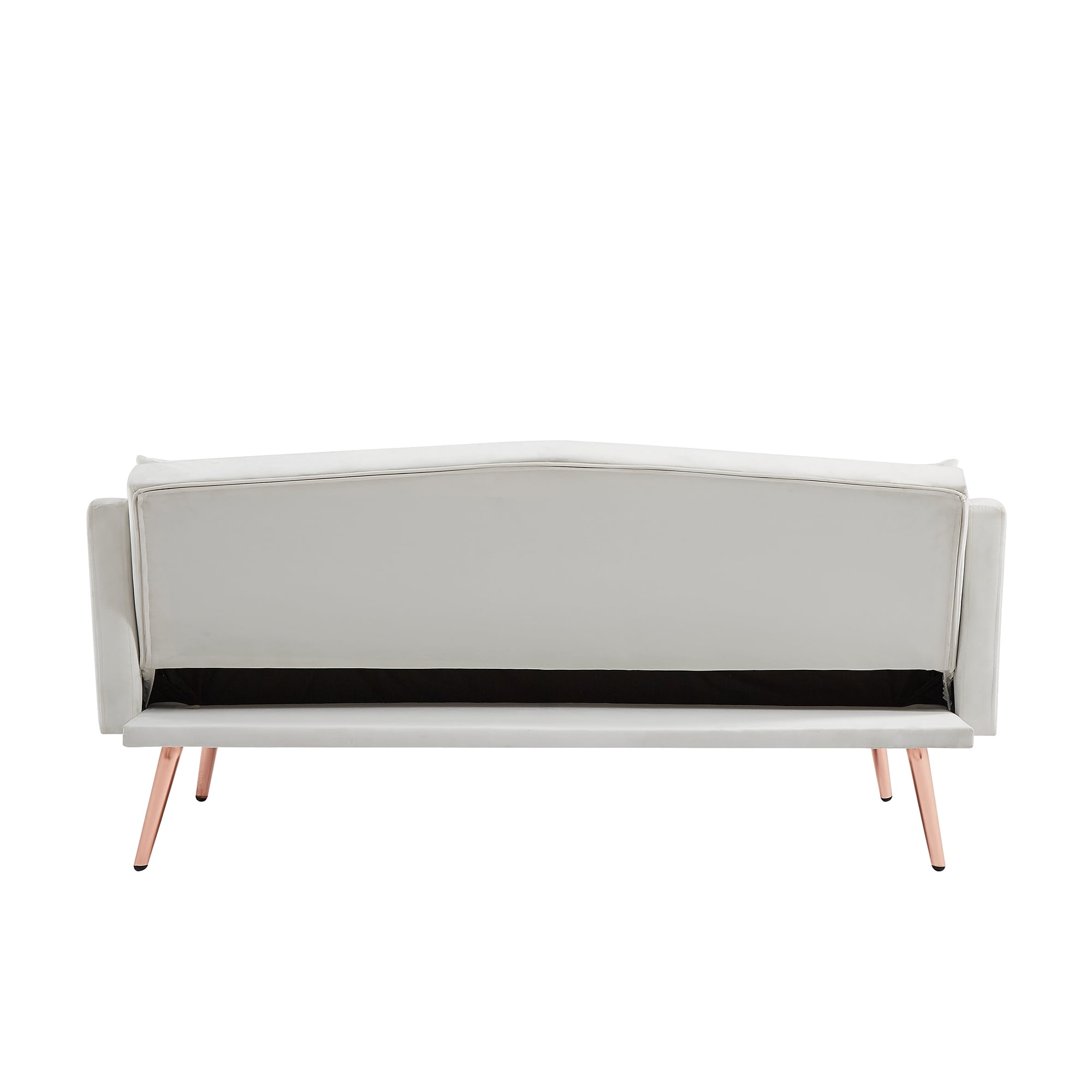 Kadyn Futon Sofa Bed with Metal Legs, Futon Convertible Sofa Bed for Living Room, 3-Speed Adjustable Living Room Sofa, White Kadyn Futon Sofa Bed with Metal Legs, Futon Convertible Sofa Bed for Living Room, 3-Speed Adjustable Living Room Sofa, White