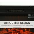 thumbnail image 6 of HOMCOM Electric Fireplace Insert for Wood Cabinets with Realistic Flame Effect and Automatic Shut-Off, Black, 6 of 9