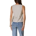 thumbnail image 3 of INSPIRE CHIC Women's Casual Linen V Neck Sleeveless Single Button Breasted Lightweight  Waistcoat XS Beige Gray, 3 of 6