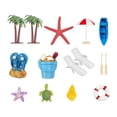 thumbnail image 1 of 15 adornos para tartas de playa de verano, juguetes decorativos para tartas, adornos versátiles, decoraciones tropicales para tartas de boda, 1 of 9