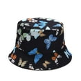 thumbnail image 2 of Chapeau de Pêcheur Imprimé Papillon Été Coton Réversible Chapeau de Soleil Extérieur, 2 of 8