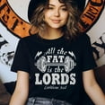 thumbnail image 3 of Funny Bible Verse Gym T-Shirt | All the Fat Is the Lord’s Fitness Tee, White, Size S, 3 of 6