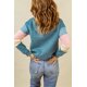 thumbnail image 1 of ABPHQTO Sudadera de mujer de manga larga con bloques de color azul, 1 of 5