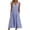 Blue, variant on Aoochasliy Summer Dresses for Women Casual Sleeveless V-Neck Button Striped Floral Print Pocket Maxi Dress Summer Casual !