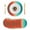 Red Teal Green, variant on Colorful Ombre Round 15 Inch Placemats Set of 6, Abstract Modern Art Aesthetics HeatResistant Non Slip Place Mats for Dining Table, Wipeable Braided Kitchen Table Mats for Housewarming